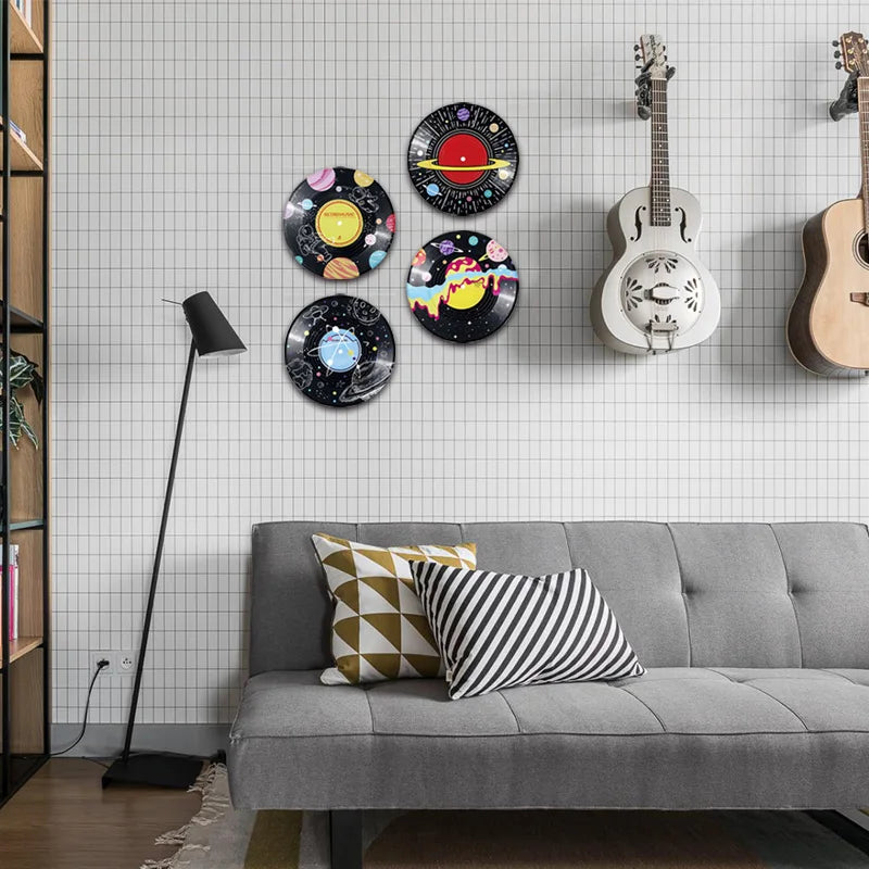 Planet Vinyl Record Wall Decor - 6 pack