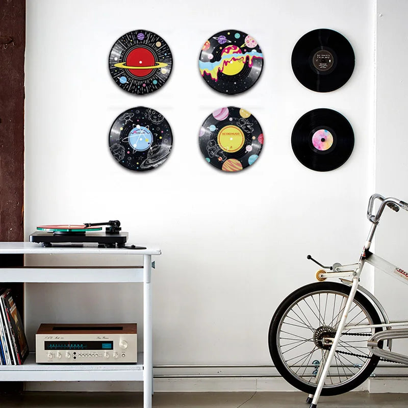 Planet Vinyl Record Wall Decor - 6 pack