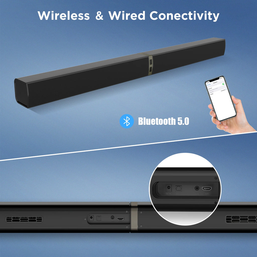 Klyro Pro Soundbar – 80W Detachable Wireless TV Audio System